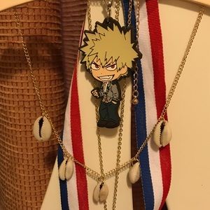 Cowrie shell necklace.